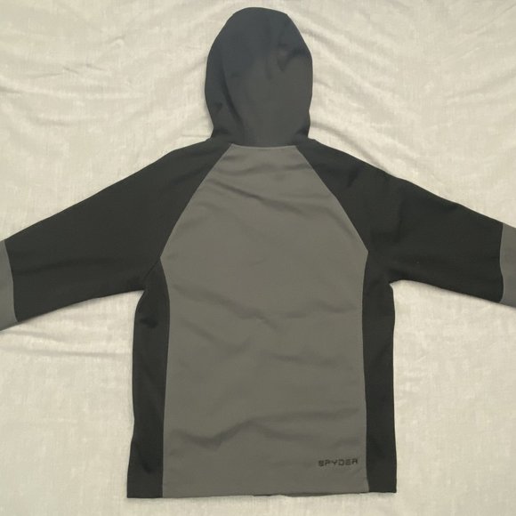 NWOT Spyder HydroWeb Rain Jacket Adult Small Black/ Gray Full Zip Waterproof - Picture 7 of 11